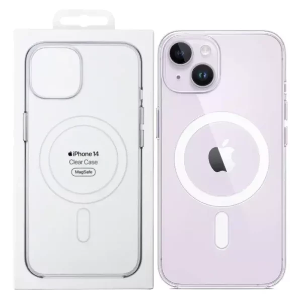 Przezroczyste Etui Apple Clear Case z MagSafe do iPhone 14   – Elegancja i Bezpieczeństwo! - obrazek 2